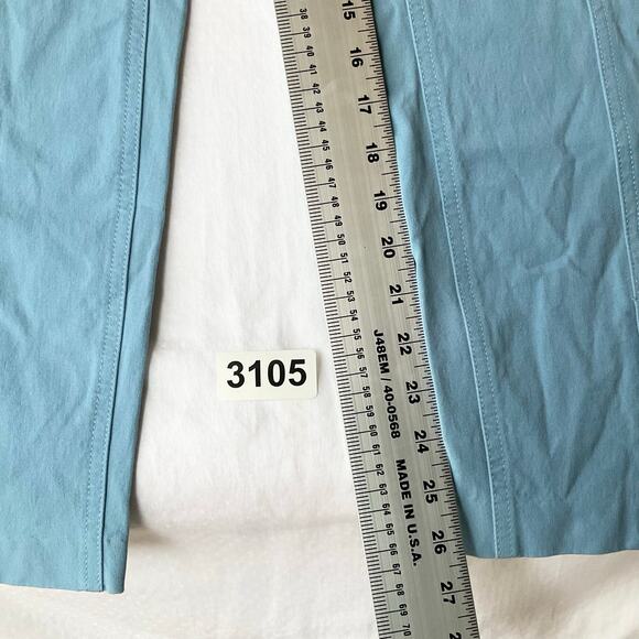Issac Mizrahi Live! women Straight Leg Khaki Pants size 2, Light Blue - Picture 4 of 11